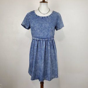Forever 21 Stone Washed Chambray Mini Dress Size S